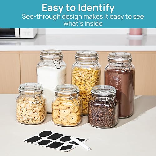 Miniatura 5 de Vtopmart Paquete de 4 tarros de vidrio de 17 oz con cucharas