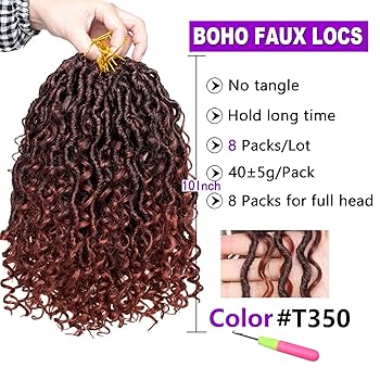 Amazon.com : ZRQ 10 Inch Goddess Locs Crochet Hair, 8 Packs