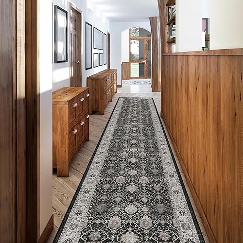 Miniatura 705 de Alfombra lavable para pasillo y de cocina, alfombra de entrada, vintage, suave para el suelo, alfombra antideslizante para interiores, para baño