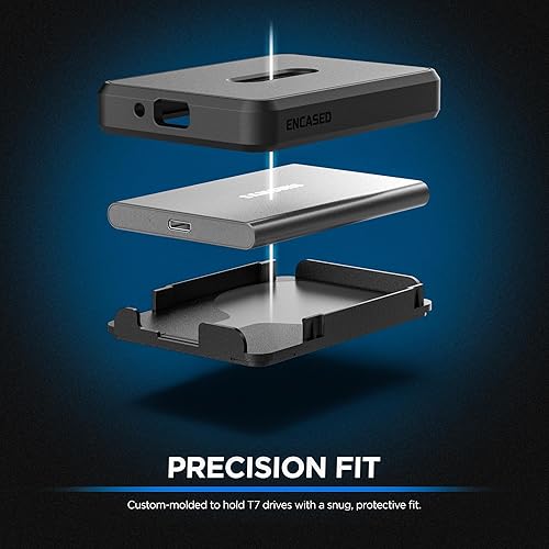 Miniatura 6 de Encased Funda magnética para SSD portátil Samsung T7 (se adapta a capacidad de 1 TB2 TB4 TB) con cable de transferencia de datos de alta velocidad