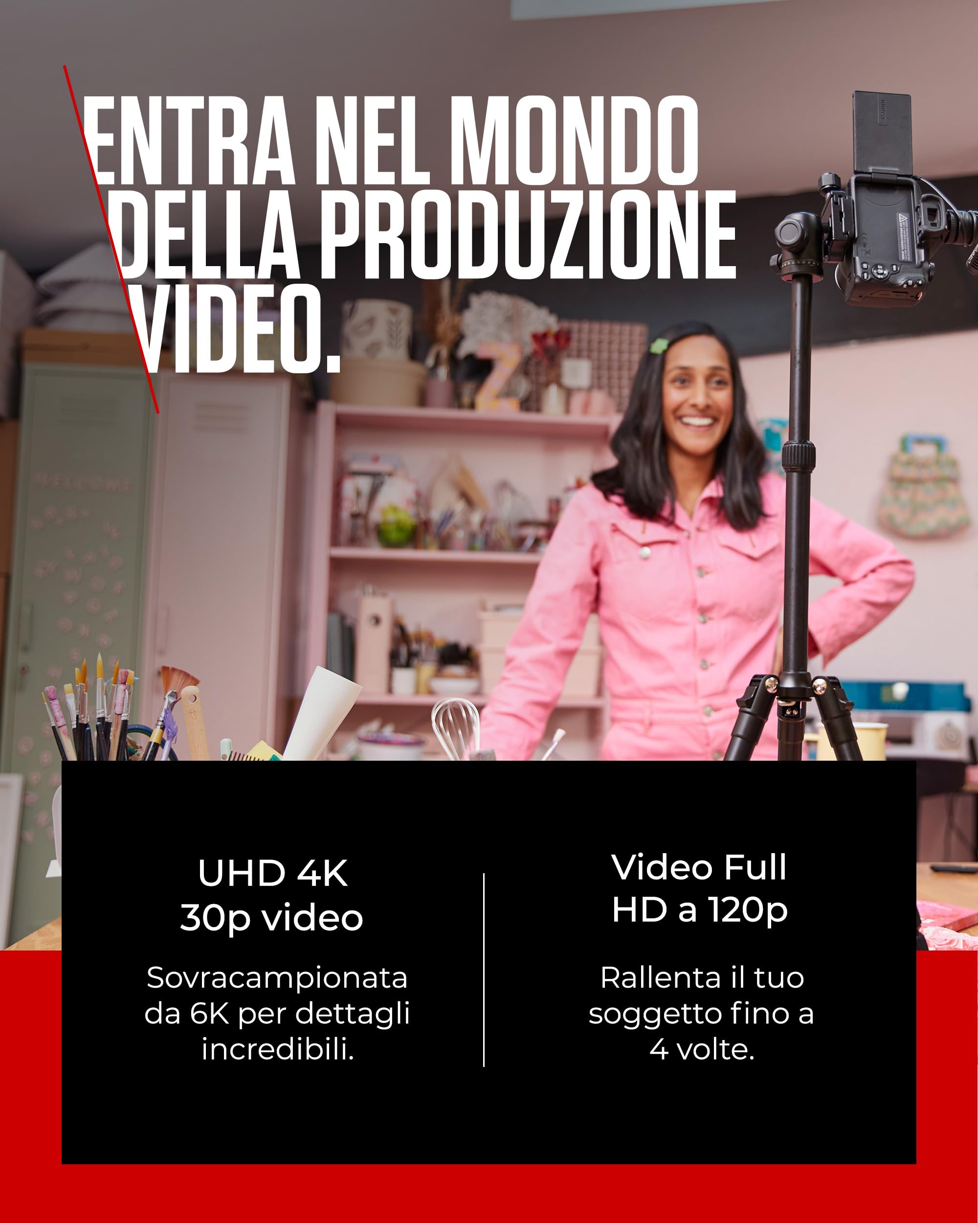 Canon EOS R50 APS-C Mirrorless + RF-S 18-45 + 75-300mm Kit Doppio Zoom (24,2 Mp,- Fino a 15fps, DIGIC X, Video 4K UHD Fino 30p, Dual Pixel CMOS Auto Focus II, Disp, Lay Touch Ordinetabile 7,5 cm)