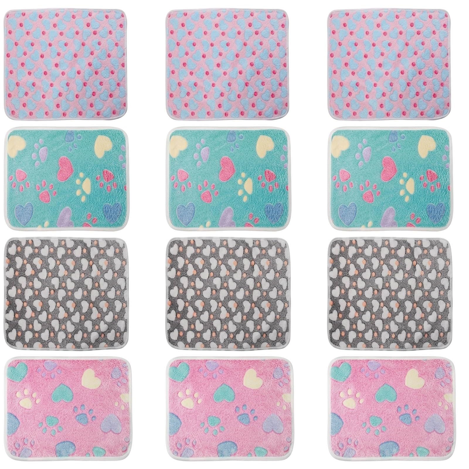 Wndgh 12PCS Guinea Pig Fleece Cage Liner, Soft Pet Bedding with Absorbent Design, Comfortable Guinea Pig Cage Liner for Small Animal Habitats