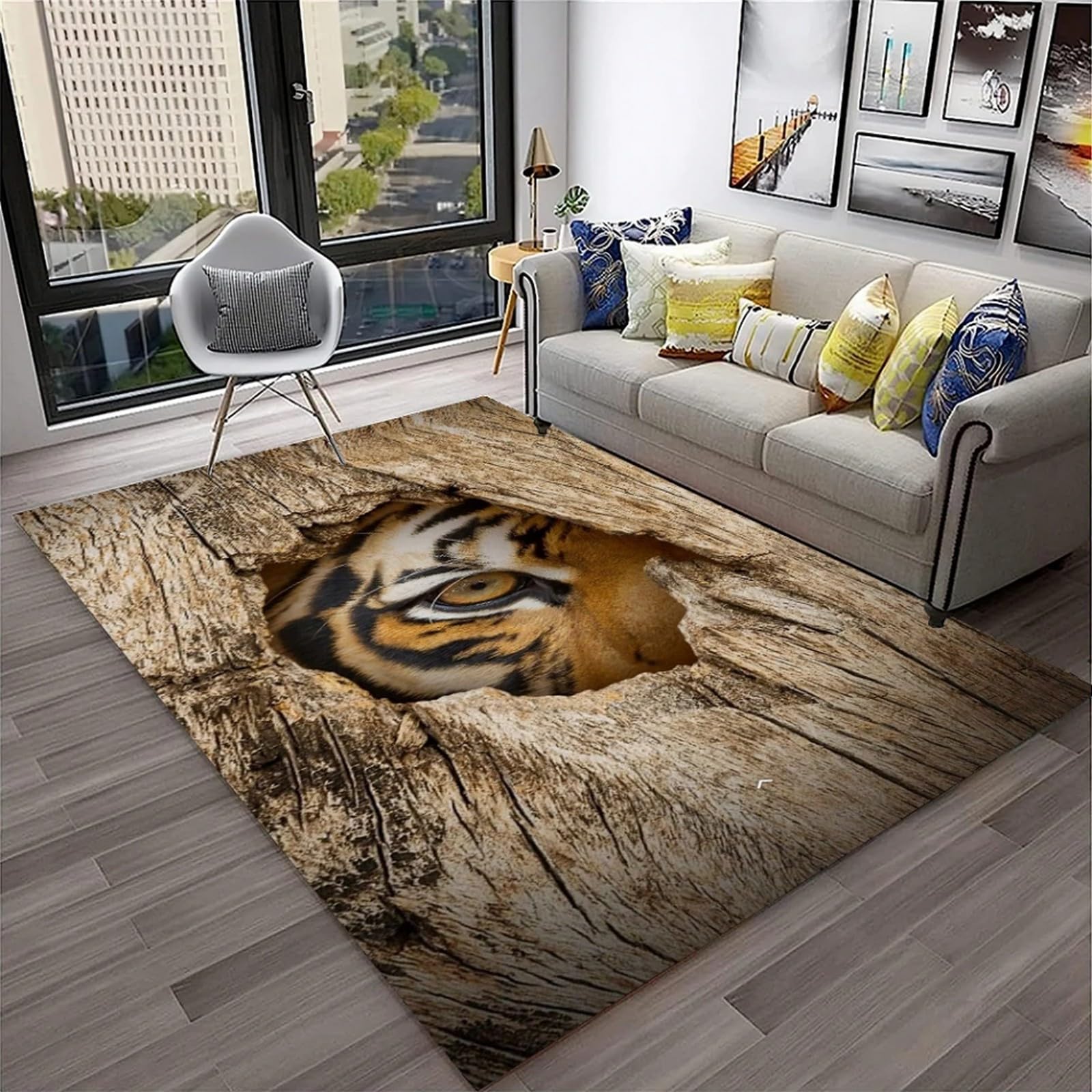 Area Rug Soft 3D Kids Rug Wild Animal Tiger Mat Nursery Rug Boys And Girls Cute Toddler Crawling Mat Non-Slip Carpet Easy Clean For Bedroom Hall Kitchen Living Room 120 X 180 Cm -7X3F6W0R0P