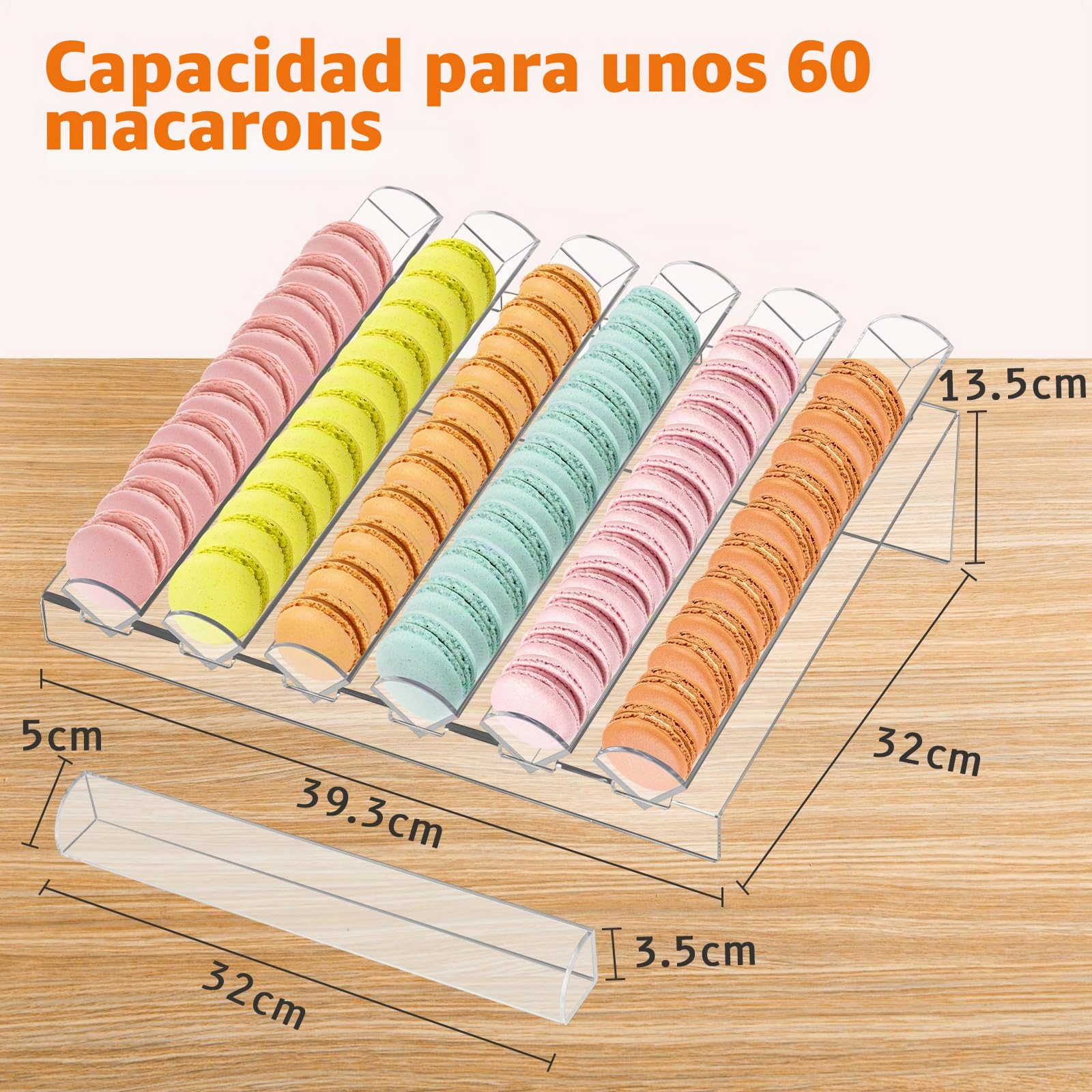 BAOSHISHAN Macaron Cookie Display Stand Acrílico Macaron Display
