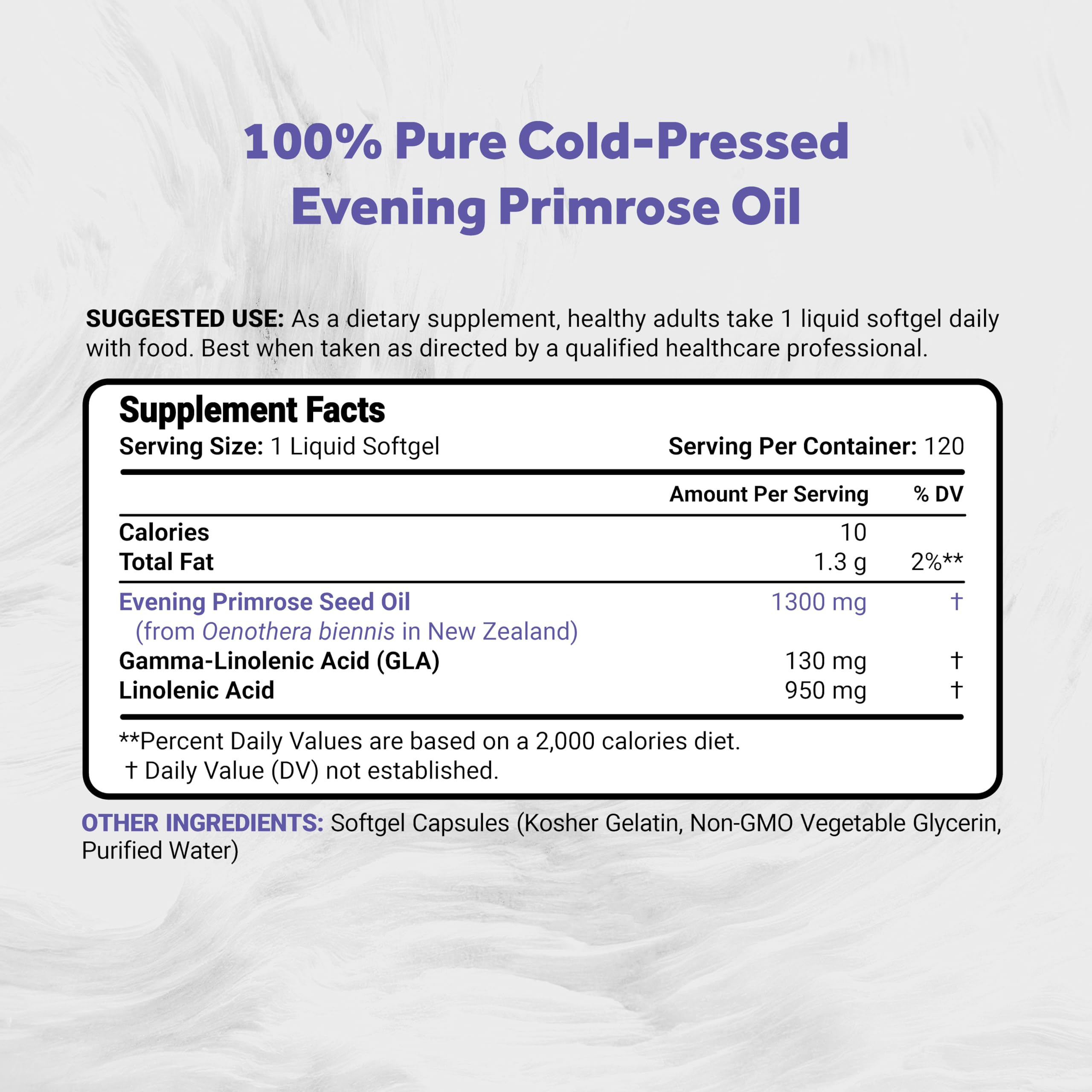 Naturalis Evening Primrose Oil 1300mg 120 Softgels | 100% from New Zealand — Amazon image 2