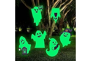 OuMuaMua Halloween Glow in the Dark Yard Signs - Spooky Ghost Lawn...