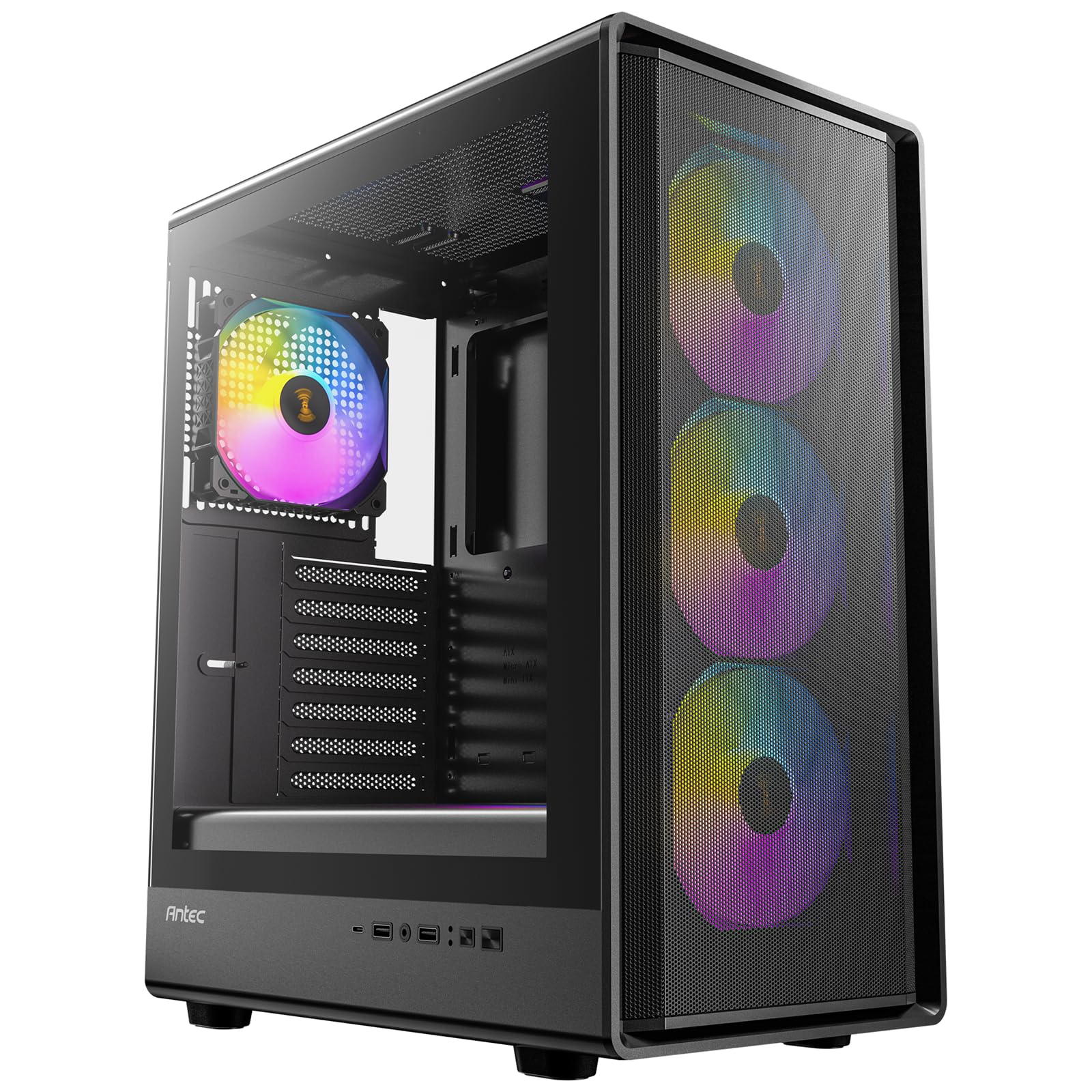 Amazon | ANTEC P6 Neo ARGB ブラック PCケース 強化ガラスパネル搭載