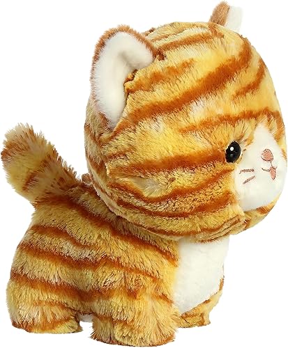 Miniatura 3 de Aurora Playful Teddy Pets - Peluche de gato atigrado naranja, diseño único, juego sin fin, color naranja, 7 pulgadas