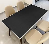 Warmstar 28x48 Inch Leather Table Cover Protector - 1.8mm Thick Waterproof Non-Slip PVC Desk Pad for Kitchen, Dining, Gaming Desk