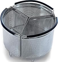 3-Piece Divided Steamer Basket for Pressure Cooker Compatible with Instant Pot..