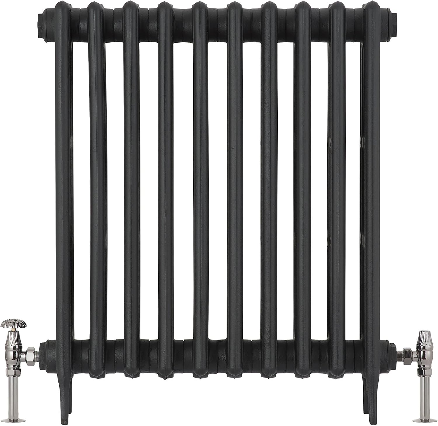 UK-10 BRN Arroll traditional Manual radiator valve & lockshield finished in Brushed nickel and ornate wheel head - Image 5