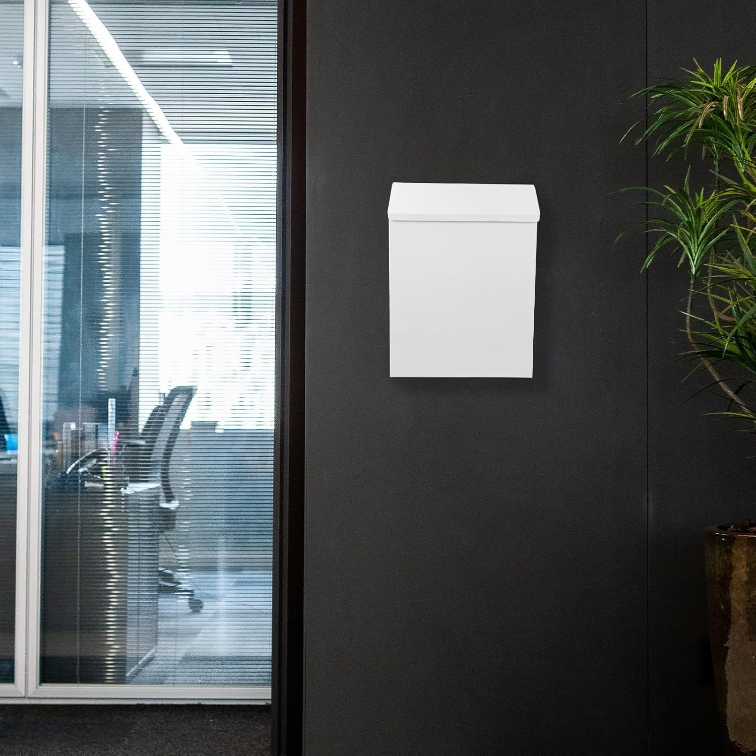 Wall Mount Mailbox Vintage Iron Letter Box with Lock White Retro Suggestion Box for Garden and Outdoor Use 22X6.5X29Cm Decorative