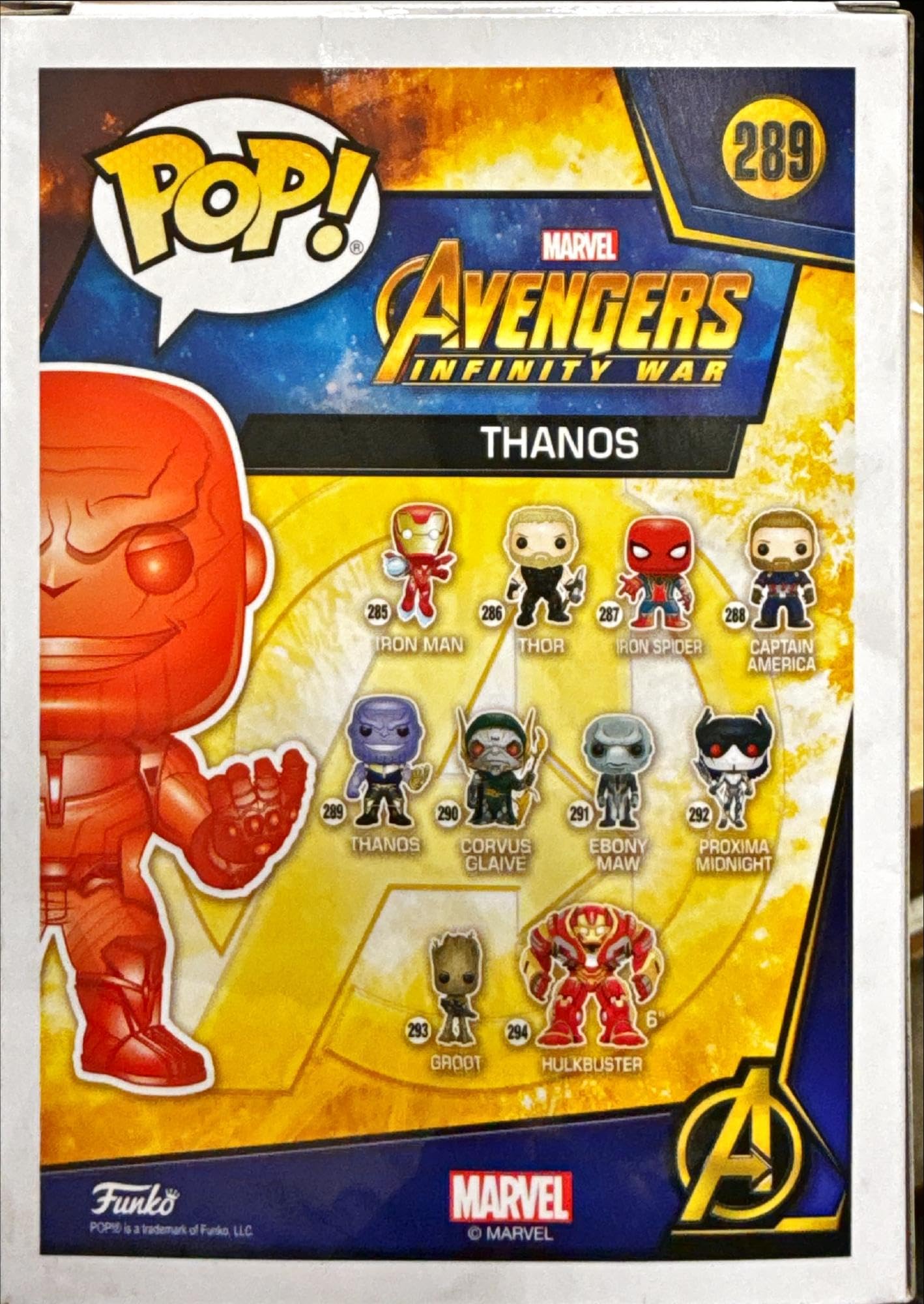 Amazon.com: Funko Pop Avengers 289 Thanos Red Chrome (no Sticker