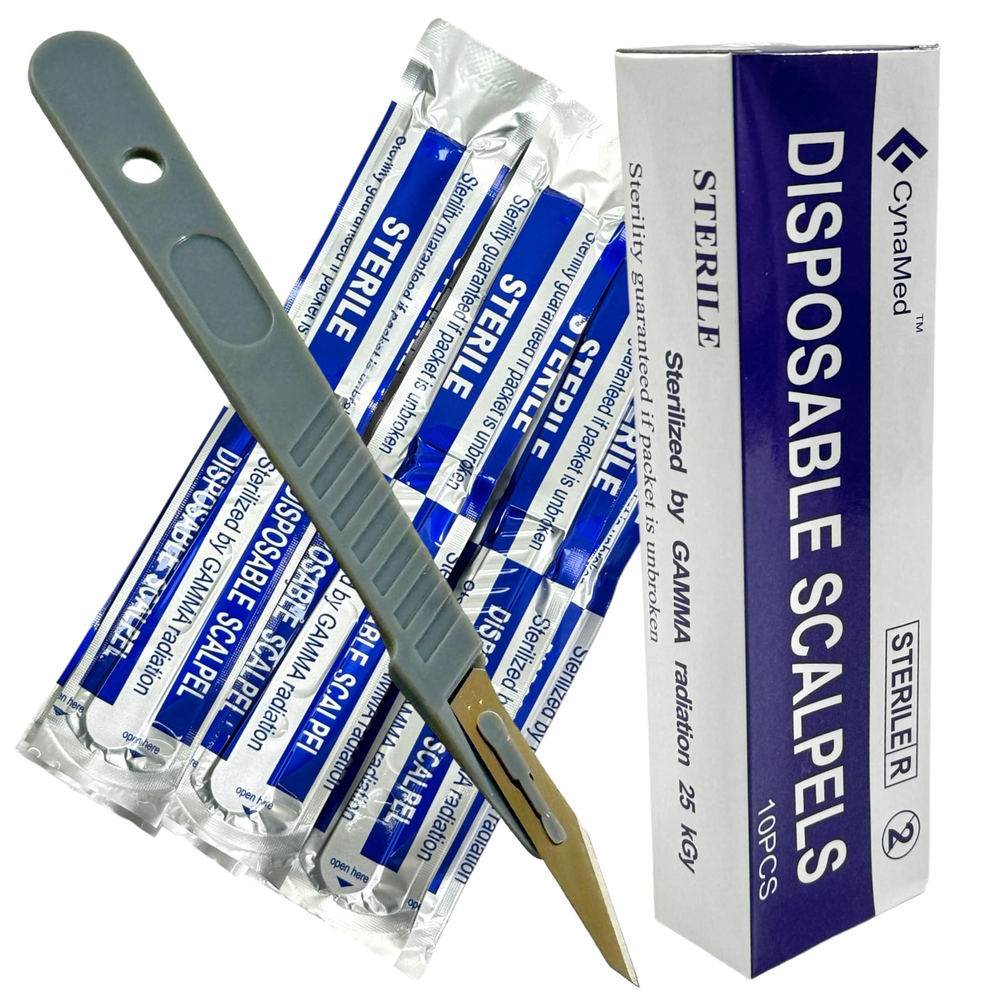 Disposable Sterile Scalpels (10 Pack) - Size #10 High Carbon Steel Blades with Plastic Handle for Dermaplaning, Crafts, Podiatry, Wood Model Making, Mycology, Plant Cutting,Dissecting & More (#23) — Amazon image 12