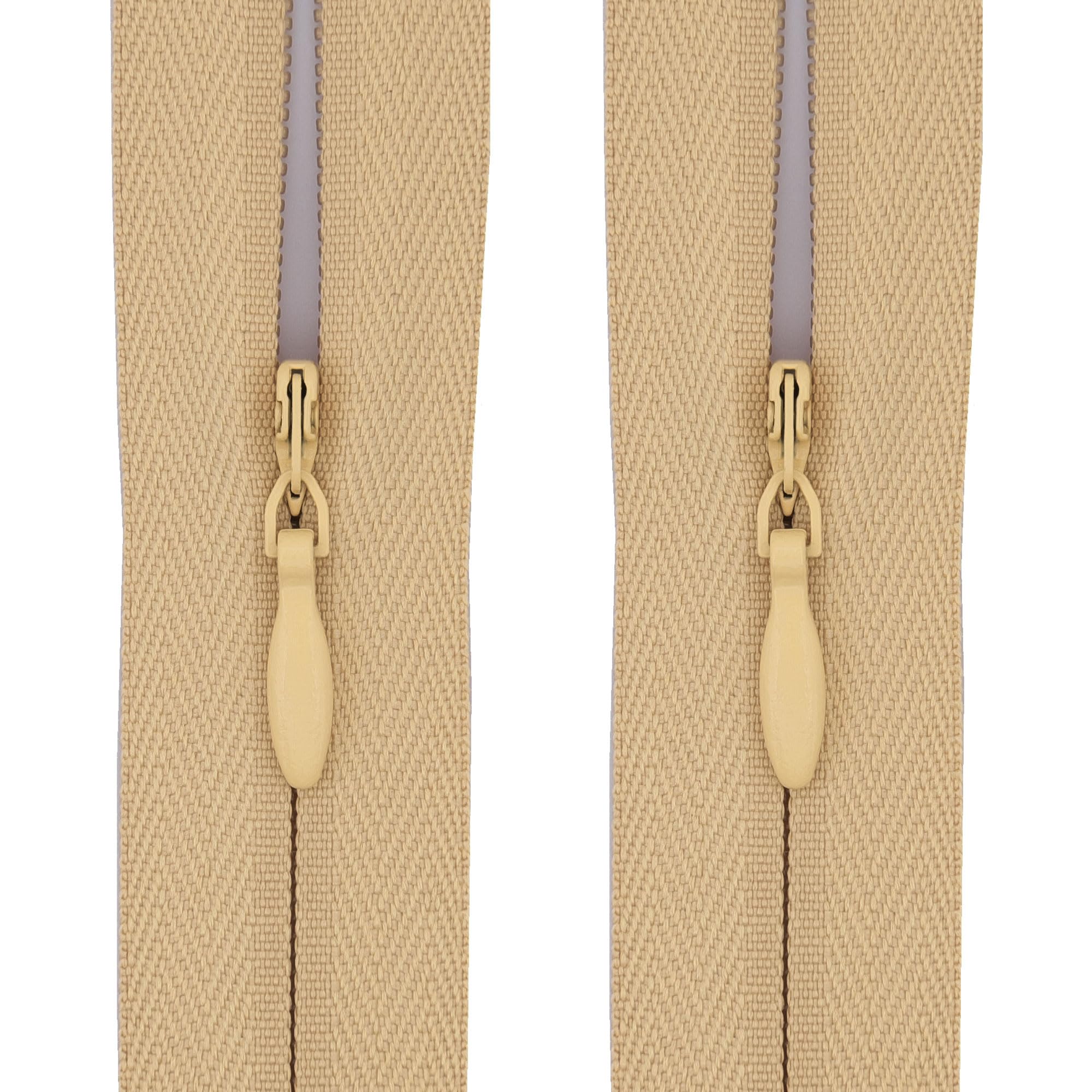 #3 Invisible Zips, 2 Pack, 16 Inch, Deep Champagne