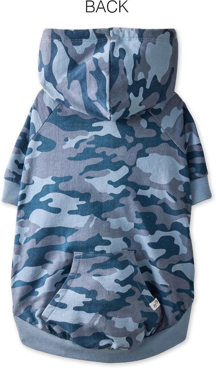 Pet Passion Rocky – The Original Lightweight Hooded Tee 100% Organic Cotton Dog Hoodie Pet Coat Sweater for All Sized Dogs, Navy Camo, X-Small (5-12 lbs)