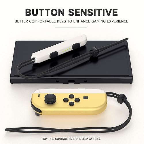 Miniatura 7 de Joycon Wrist Straps for Switch, Replacement for Joy Con Strap 4 Pack, Adjustable Switch Joycon Wrist Strap 2 Pair (Black and White)