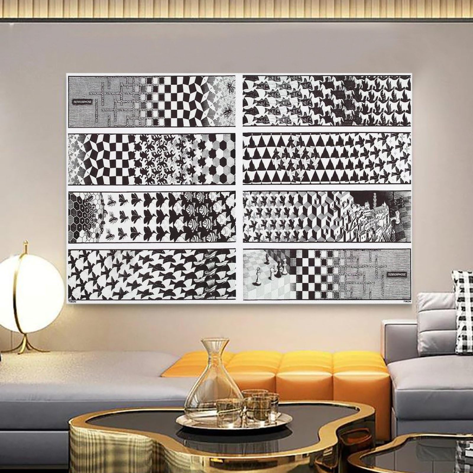 額装済/morphosis　no4/MC Escher/エッシャー 額装済/morphosis no4/MC Escher/エッシャー The metamorphoses of MC