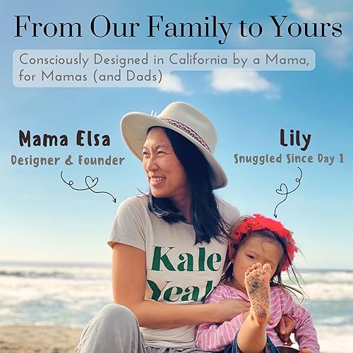 Miniatura 6 de Portabebés orgánico Envoltura bohemia de cáñamo y eucalipto para recién nacidos a niños pequeños No tóxico, certificado ASTM, ergonómico, caja de