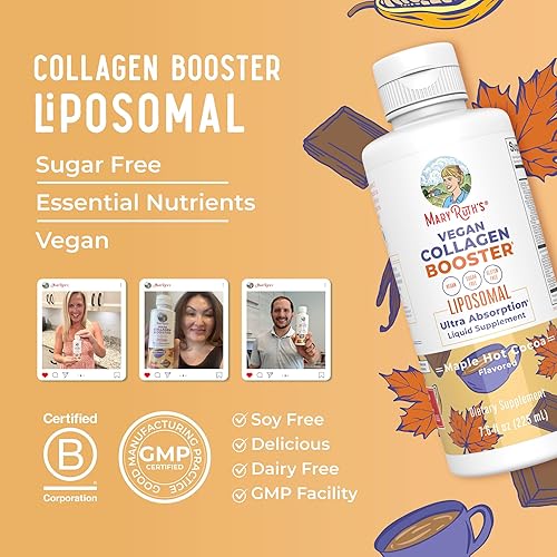 Miniatura 9 de Liposomal potenciador de colágeno | Sin azúcar | Refuerzo de colágeno líquido con vitamina C, vitamina E, zinc, cobre y sílice | Suplemento de apoyo