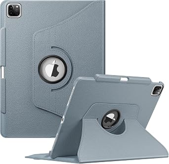 Fintie Rotating Case iPad Pro 12.9 Inch 6th Generation 2022-360 Degree Rotating Protective Cover with Pencil Holder Auto Sleep/Wake for iPad Pro 12.9 Inch 5/4/3rd Generation, Cloud Blue