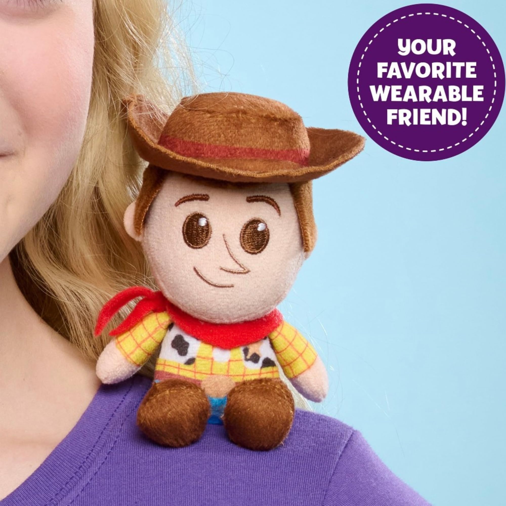 Disney's Perch'd Toy Story - Peluche a spalla seduta, altezza 10 cm, base magnetica, dettagli ricamati