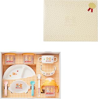 [ミキハウス] テーブルウエアセット【ラッピング済】新モデル（2024年） ご出産祝い ベビー食器セット 日本製 離乳食 男の子 女の子 ベビー キッズ 赤ちゃん ベビー服 子供服 ギフト 44-9991-688 白