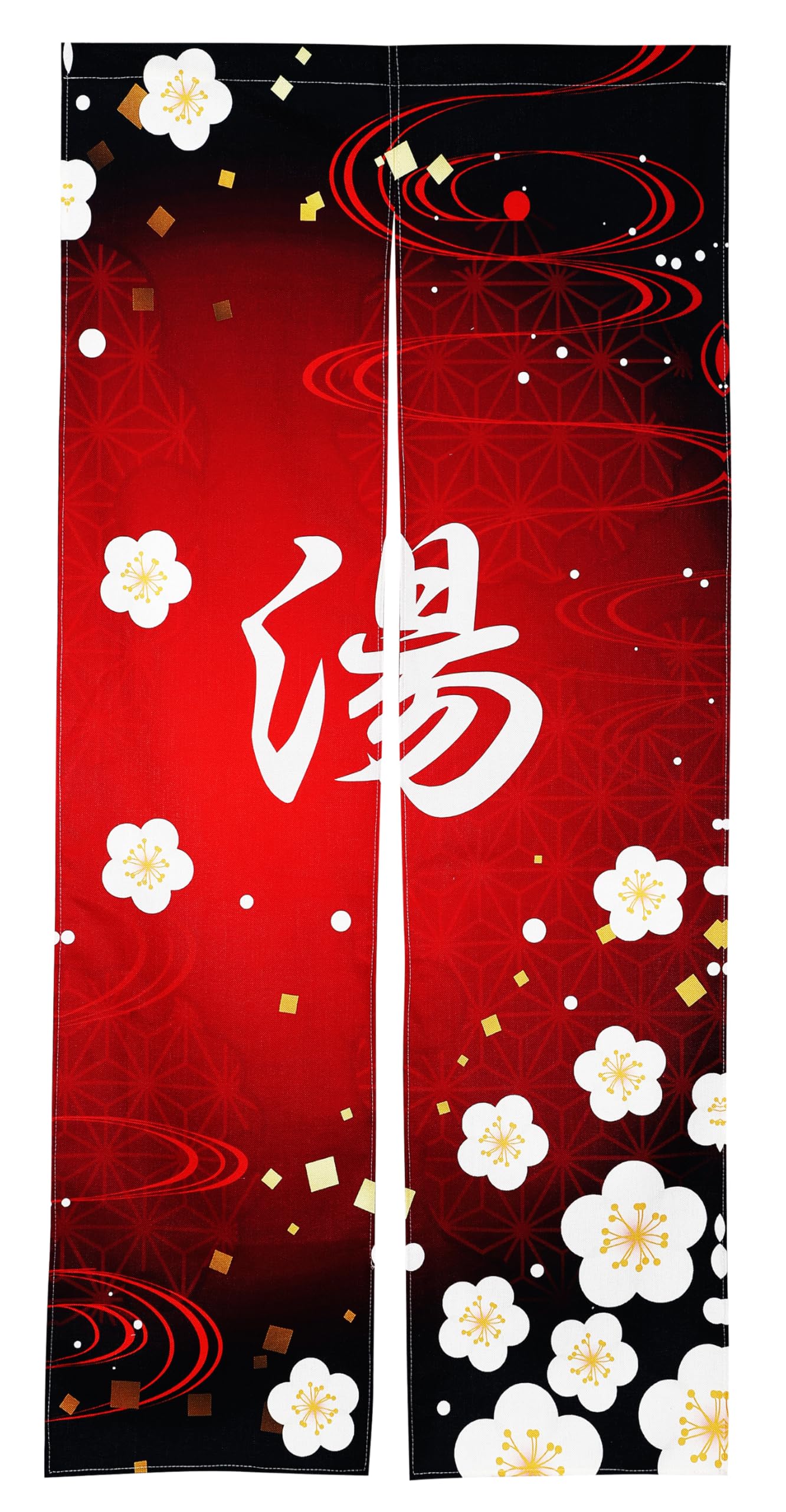 Japanese Noren Curtain Plum Blossom Yu Bath Design 33.5x70.9in Polyester