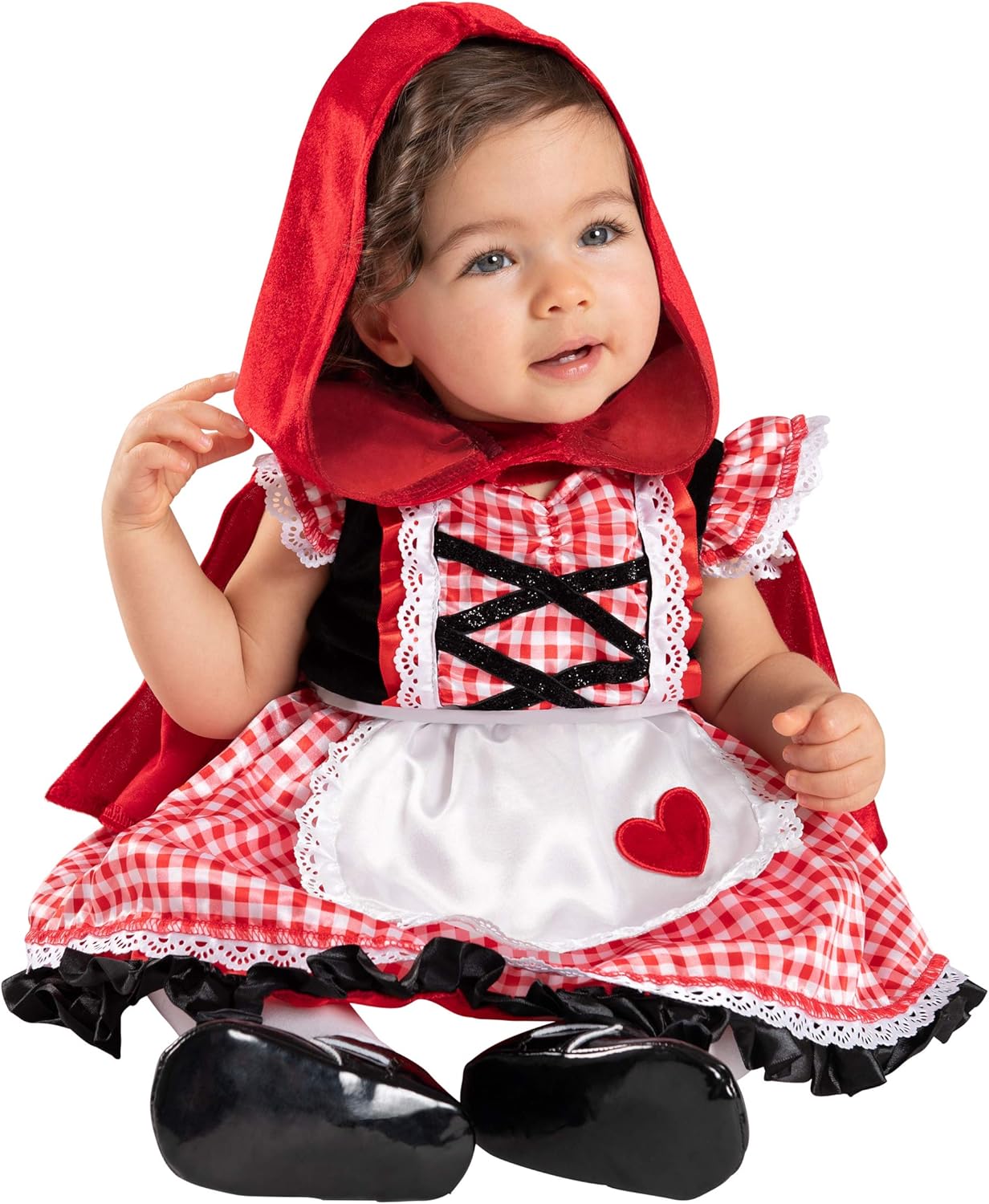Spirit Halloween Baby Lil’ Red Riding Hood Costume | Little Red Riding Hood Cosplay | Classic Character Outfit