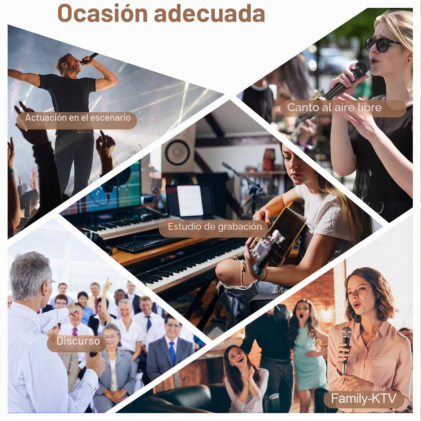 Depusheng T9 System de micrófono inalámbrico, XLR Transmisor y XLR Receptor Inalámbrico System para Micrófonos Dinámicos y Condensador, Mezclador, Sistema PA, Altavoces