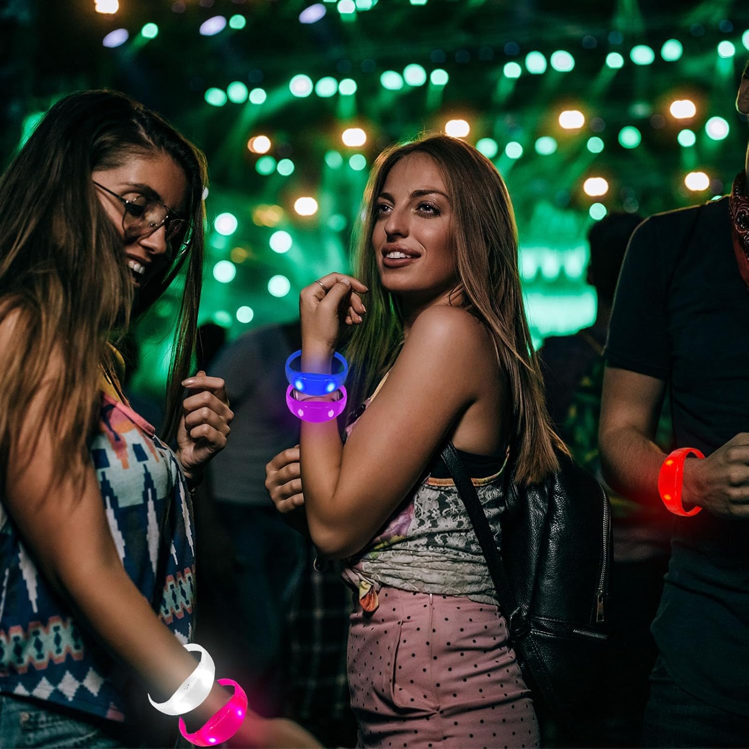 24 Pcs Sound Activated LED Glow Bracelets Light Up Bracelets for Adults Glow in the Dark Bracelets Neon Supplies for Concert - Image 5