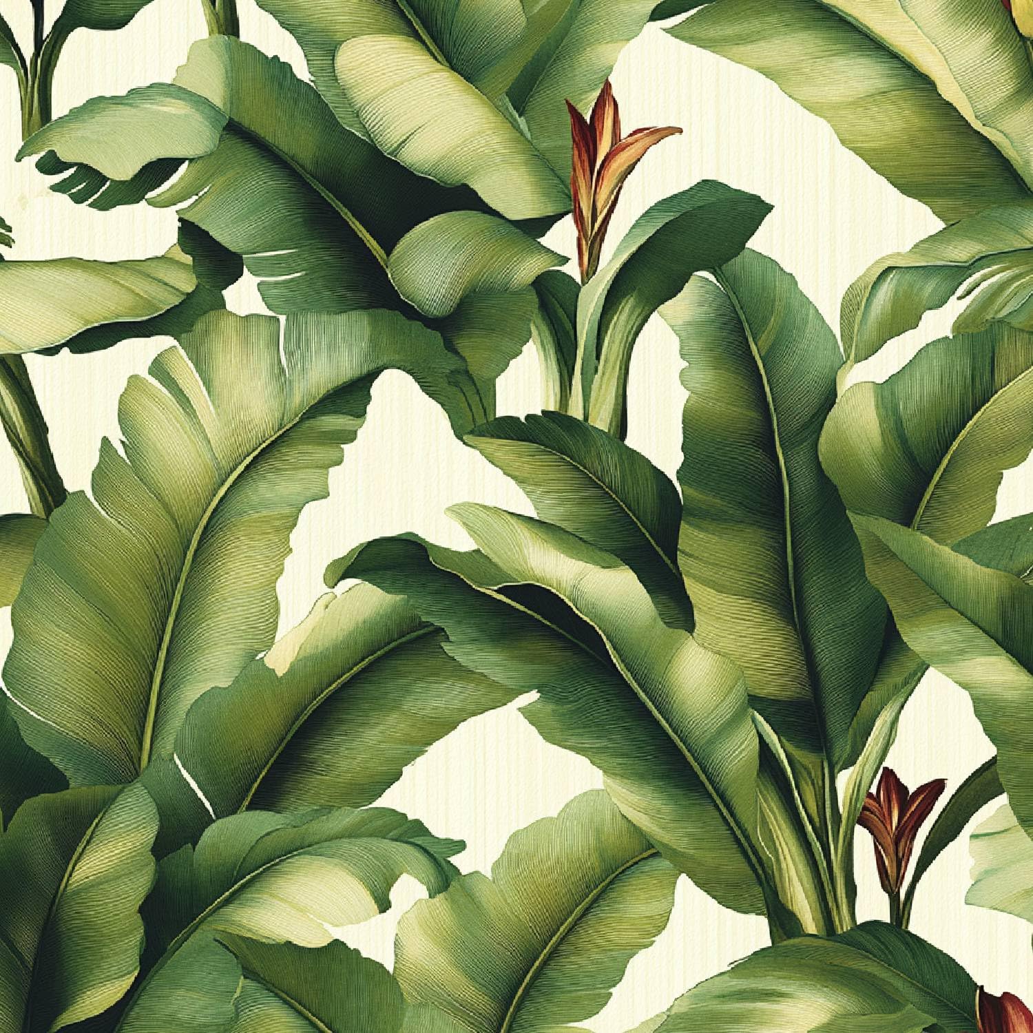 Papier peint adhésif étanche à motif feuilles amovible pour cuisine et chambre