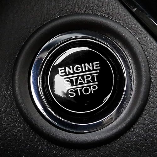 Miniatura 6 de Xotic Tech - Cubierta de botón de encendido de motor compatible con Lexus IS200t IS250 IS300 IS350 is-F ES350 ES300h GS300 GS350 GS460 GS-F (negro)