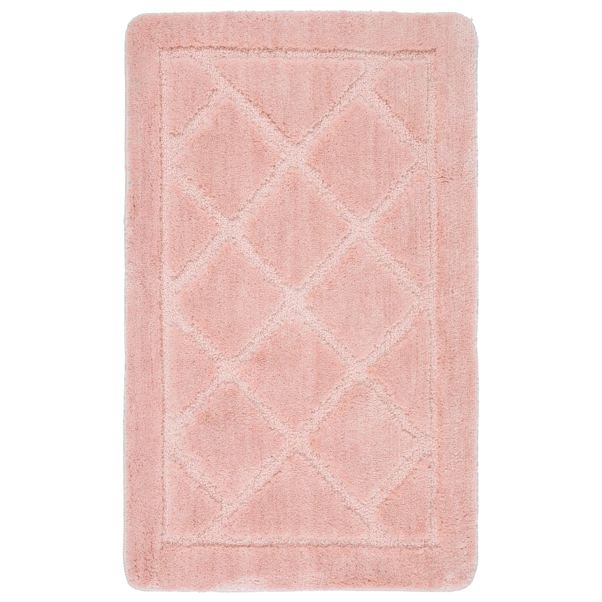 Badematte Soft – Badteppich Weich Flauschig – Rutschfester Badezimmerteppich – Angenehm im Griff – Leicht zu Reinigen – Waschmaschinengeeignet - Badematten - Teppish - 60x100 cm Rosa
