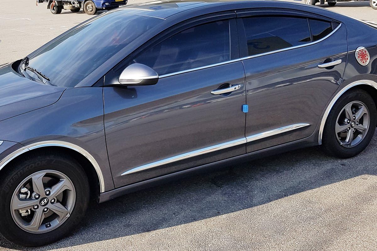 AUTOCLOVER Chrome Body Side Molding 4p for 2019 2020 Hyundai Elantra 4door Sedan