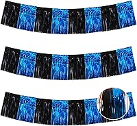 Vista 22 de BEISHIDA 3 paquetes de 9.1 metros de guirnalda de flecos de lámina metálica de oropel, serpentinas brillantes de color oro rosa para colgar