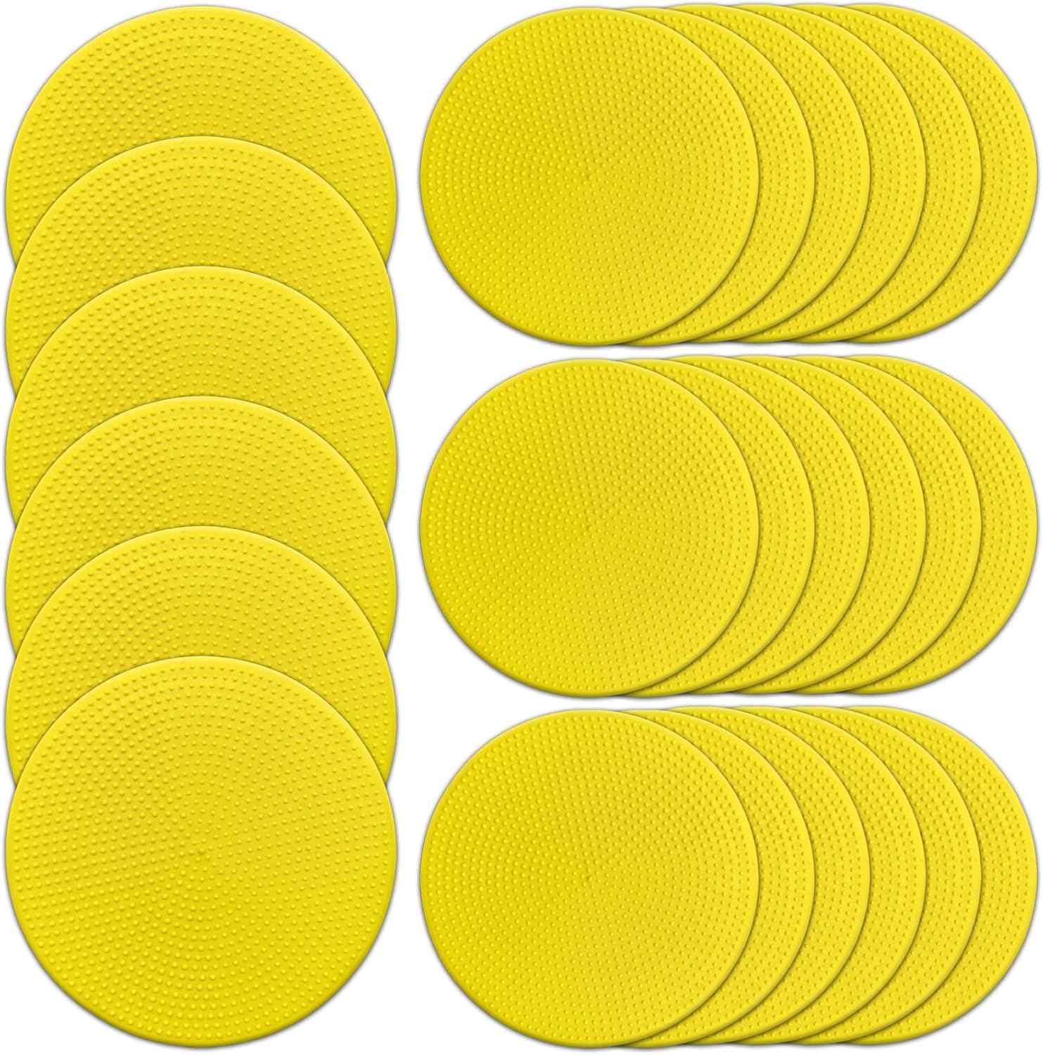 Poly Spot Markers 4.73 inch/10 inch 12 Pcs Non-Slip Rubber Agility Training Markers Floor Dots Flat Field Cones for Football, Soccer, Basketball, School Exercise Drills, Dance Practice