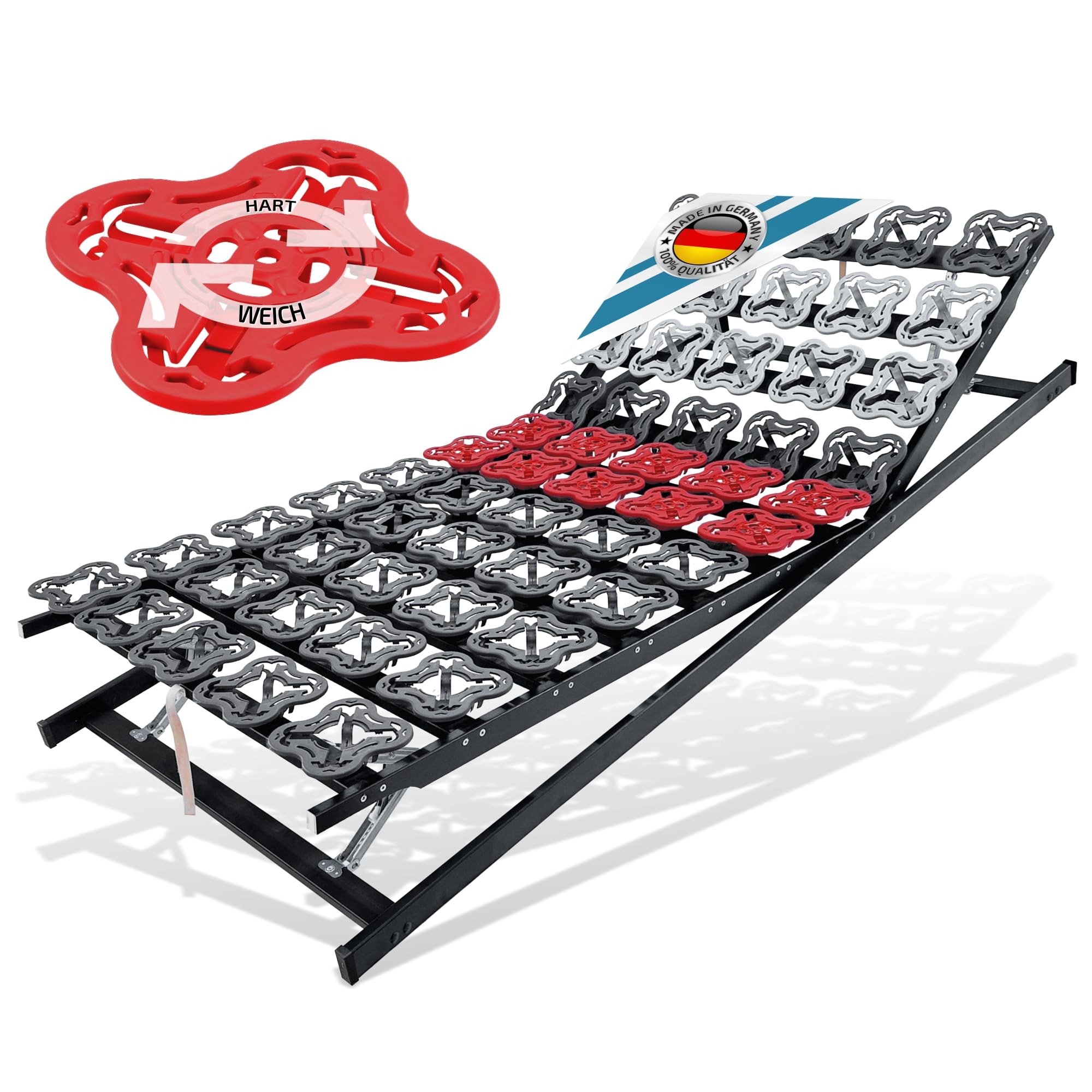 Matratzen Perfekt Tellerlattenrost 90x200cm 12,5cm Hoch Verstellbar