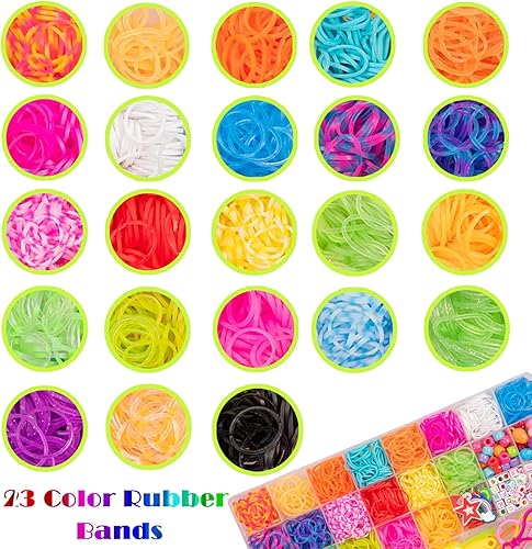 Miniatura 2 de Kit de pulsera de goma  más de 2500 pulseras de telar, juego de recambio de bandas de telar de goma, 23 bandas de colores, kit de fabricación de
