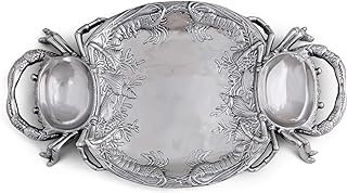 Arthur Court Aluminum Metal Crab Platter/Tray Heavy Quality Coastal Déco...