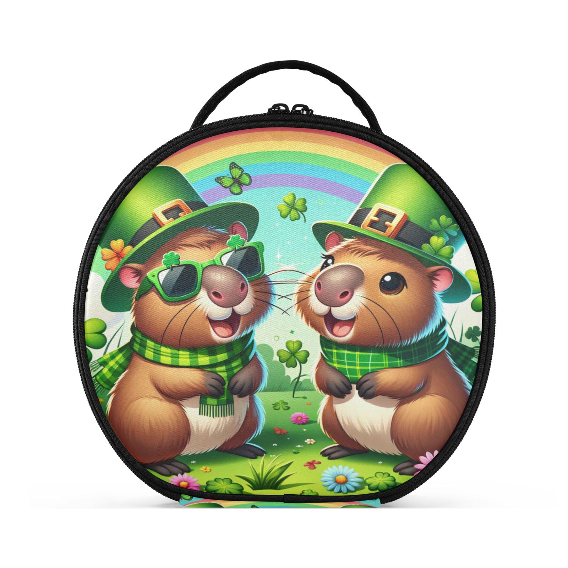 Takiito Capybara Travel Makeup Case Portable Makeup Box Artist Cosmetic Case Organizer With Adjustable Dividers