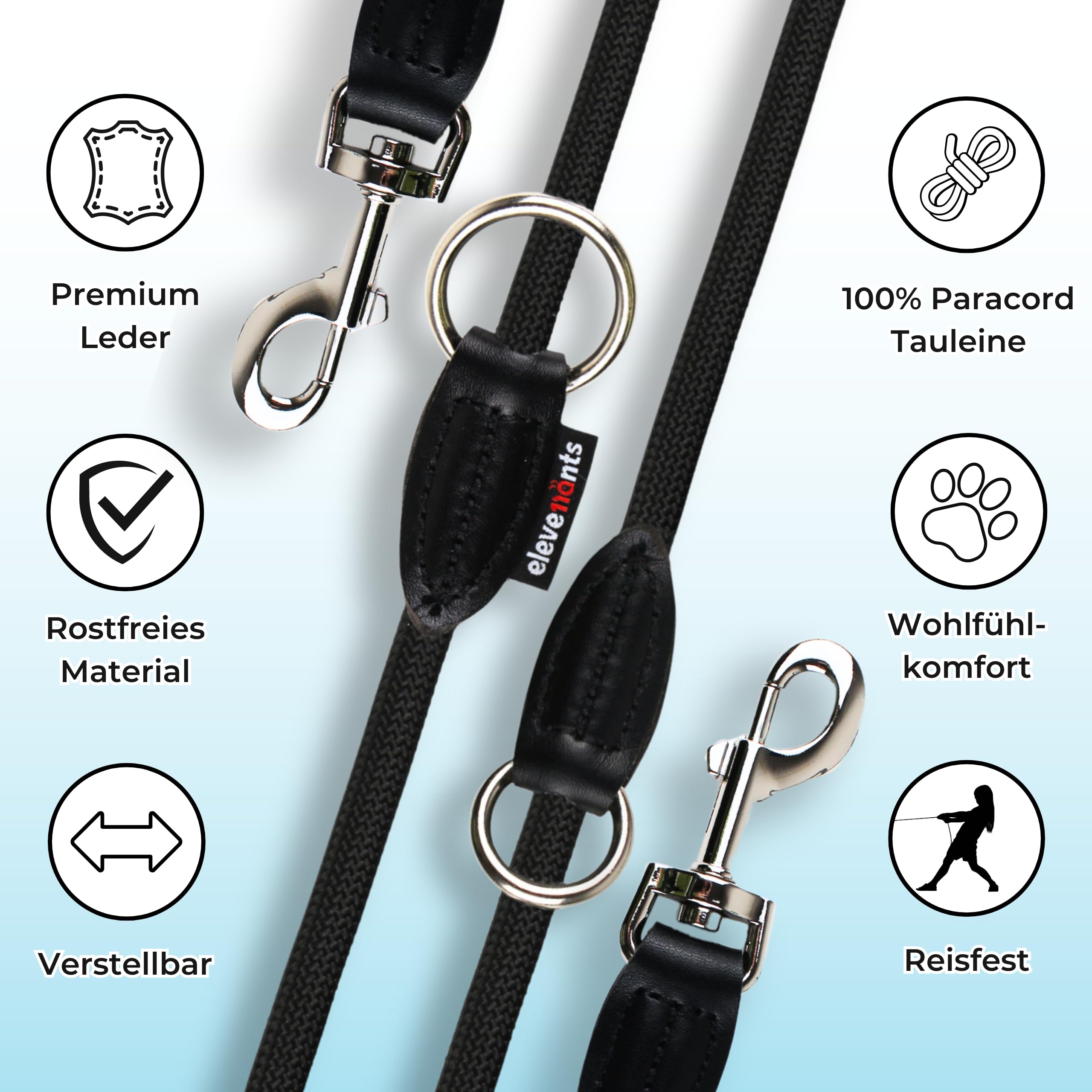 Guinzaglio Regolabile Per Cani 3 Metri - Nylon Resistente, Doppio Moschettone | Forza 200 Kg - Foto 11