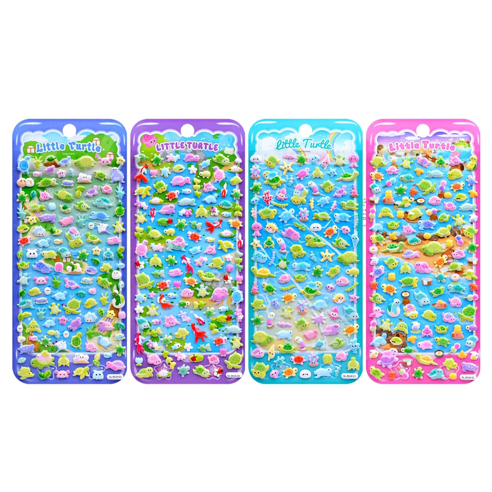 Adorable Sticker Cartoon Stickers Tiny Handcraft Stickers Tiny Sticker for Water Bottle, Notebook, Scrapbooking Embossed