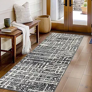 Modern Abstract Runner Rug for Hallway 2x6Ft