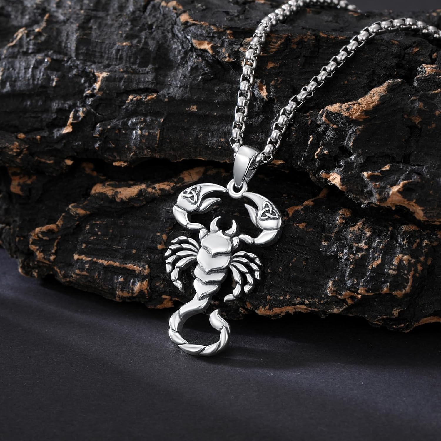 Scorpion Necklace 925 Sterling Silver Celtic Knot Animal Pendant Jewelry Gift for Men - Image 4