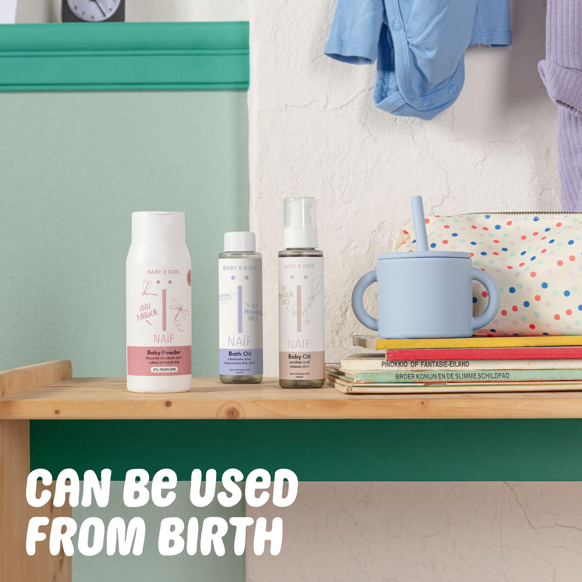 Naïf Mildes Badeöl - 100 ml - für Baby und Kind - Natürliche Inhaltsstoffe - 100% Vegan (Packung mit 2)