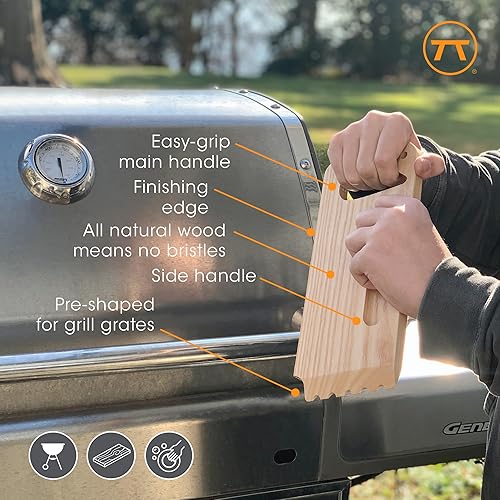 Miniatura 6 de Outset 66602 Rascador de madera para parrilla, 10 pulgadas, bambú