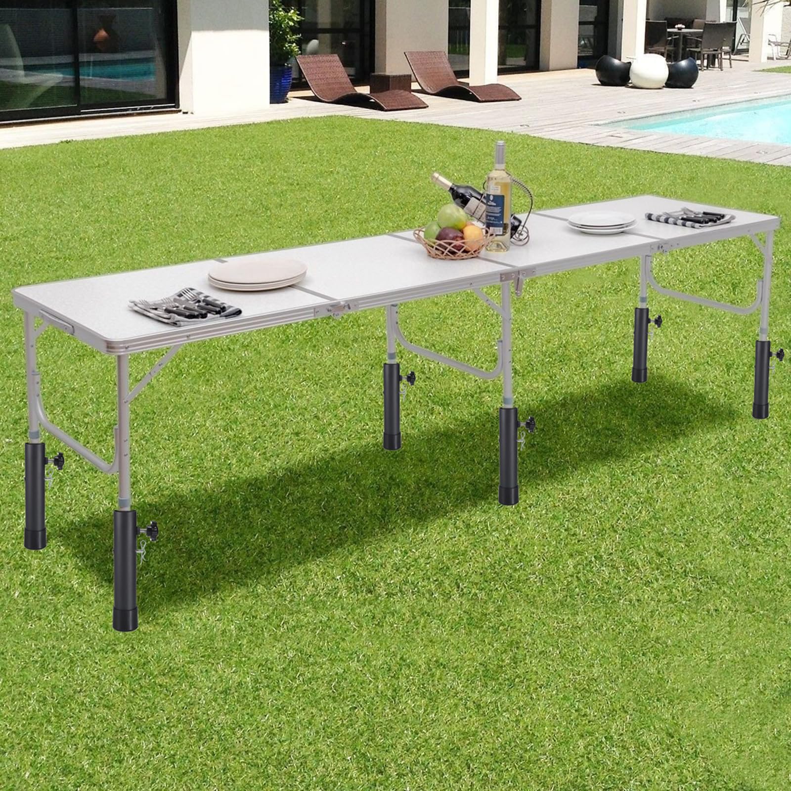 Anbte Lot De 4 Rallonges De Pieds De Table Pliantes, 2 Niveaux