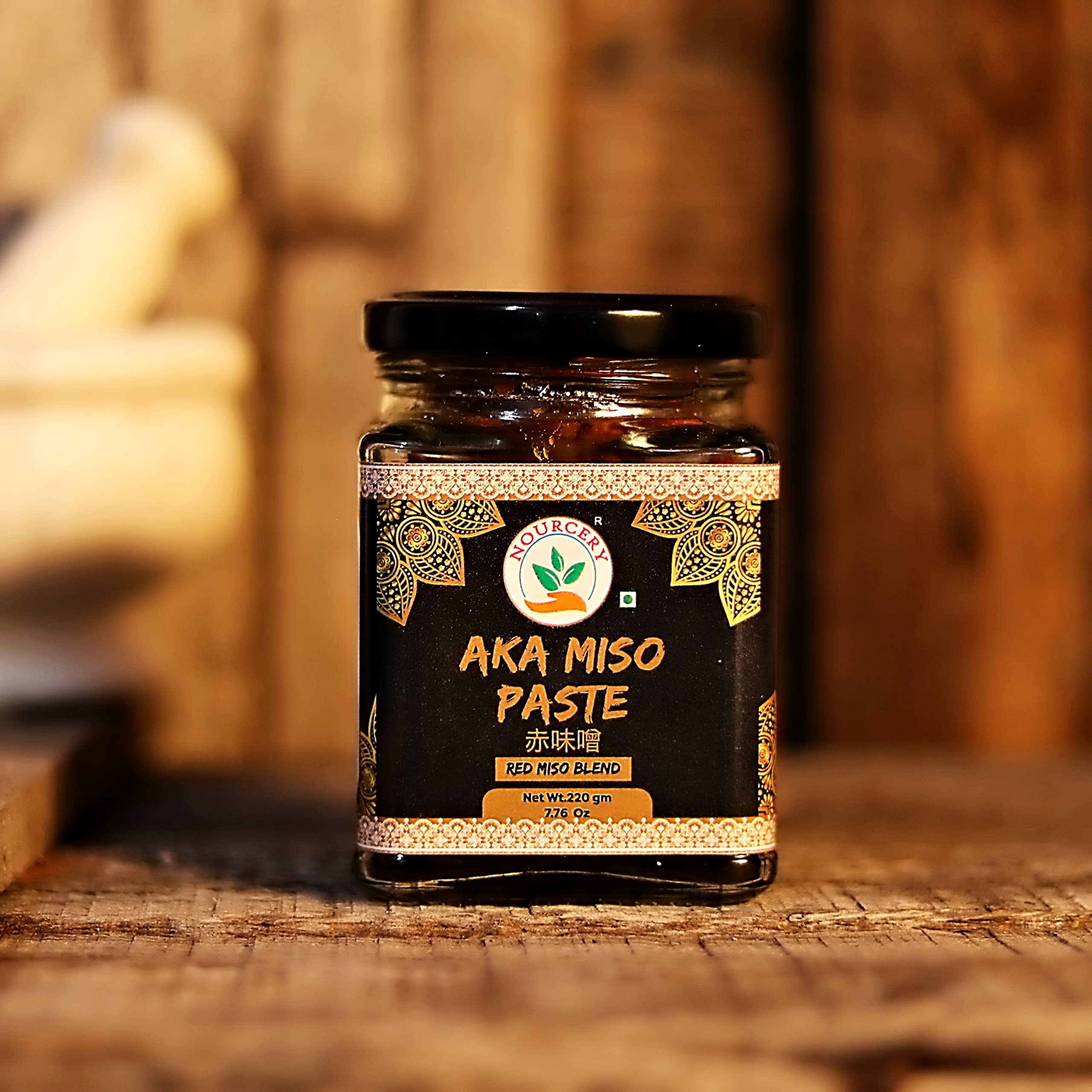 Nourcery Aka Miso Paste, 220 grams (Dark, Extra Matured, Soy-Based) - Image 3 thumbnail
