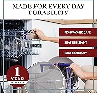 Vista 5 de BergKoch Protector de salpicaduras para sartén - 11.5 Pulgadas de acero inoxidable protector contra salpicaduras de grasa - Cubre salpicaduras